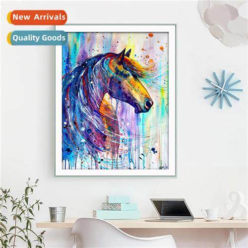 Diamd painting new modern an style colorful horse full  diam
