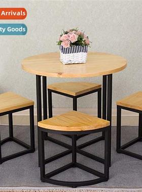 American countryside solid wood table cfee shop leisure bar