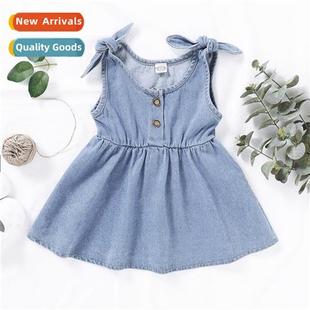 2020 new middle fall smal denim winter sleeveless Girls