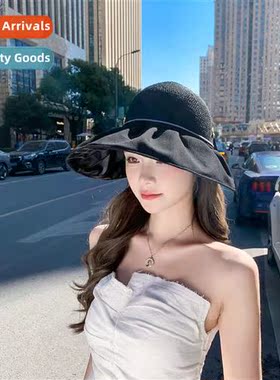 New vinyl sunscreen sun hat UV pytail bow duck tgue baseball