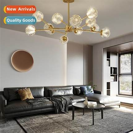 Post-modern living room chelier simple atmosphere upscale di