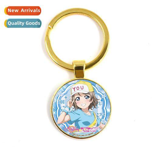 Love Live All Stars Time Gems Metallic Gold Keychain