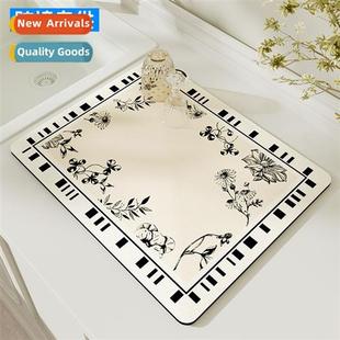 Mats Drainage Bar Coasters Drying Kchen Dish Countertop