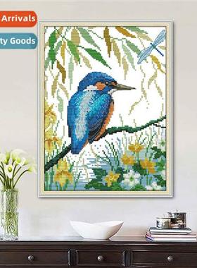 Kingfisher Cross Stch 2022 New Hmade Thread Embroidery Moder