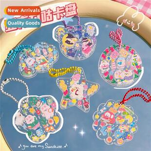 goo card star love transpare disk bean round diy small