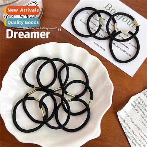 Korean wind versatile  circle Kg Hyojin black lear elastic