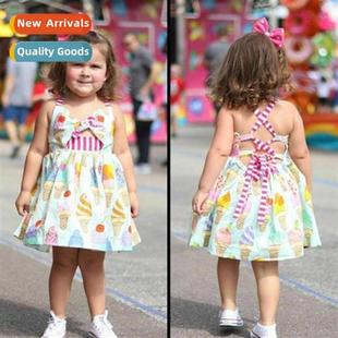 Baby Girls Sleeveless 2023 Ice Dresses Summer Crea Kids