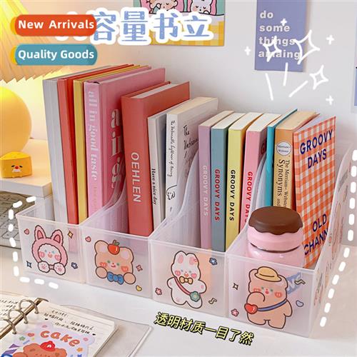 Transparent ins book st large capacy student desktop books b