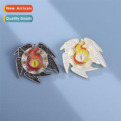 Carto badges trinkets anime peripheral small flame eye shape