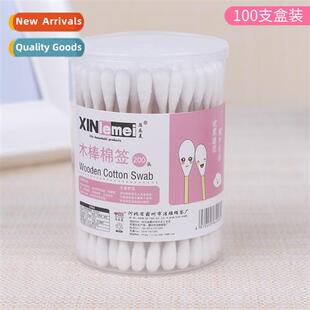 100 barrels  wooden double-ended cott swabs sanary cott swab