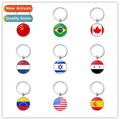 Uned States and or flags keychain USSR, Brazilian flag time