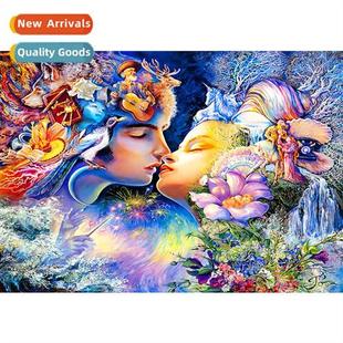 abstract lscape diamd New modern kissing painting liv couple