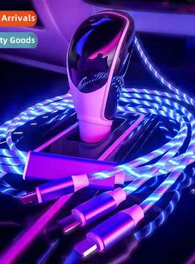 Luminous saming e tow three data cable multi-head cell phe f