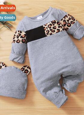 ins baby spring  fall  2022 new n baby boys lg-sleeved leopa
