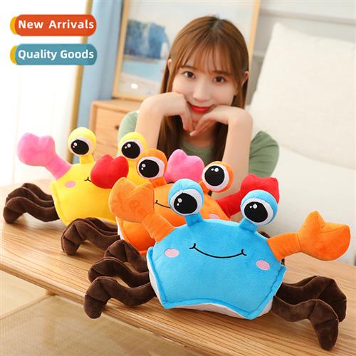 Cute crab plush toy doll rag doll three colors available gif
