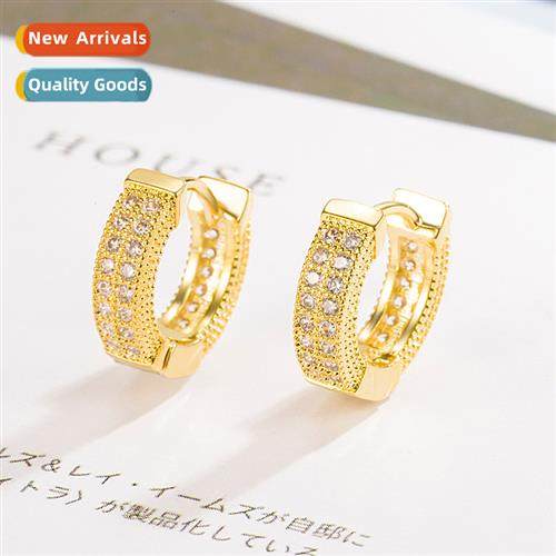 fashi earrings female micro-set earrings plated 925 earrings