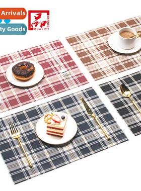 Engl style sub dinner mat PVC n-slip heat insulati mat recta