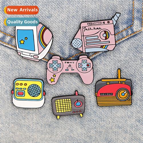 Korean versi   new brooch creative carto retro desktop compu