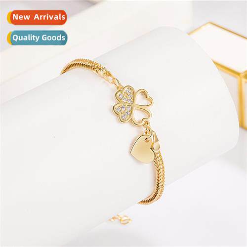four-leaf clover new bracelet diamd-plated real gold h jewel