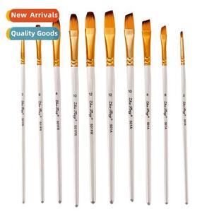 Brushes 5pcs Whe Watercolor Flat Acrylic Tip Bru Gouache