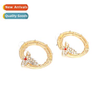 Exaggerated creative gold-plated  diamd antelope earrings pe