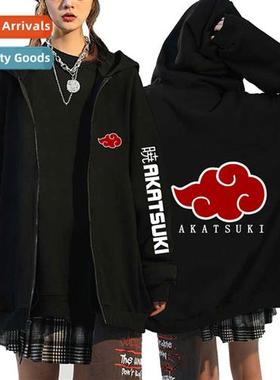 2022 Spring  Autumn new Naruto printed zipper sweater men  w