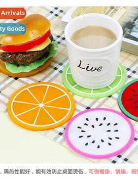 Fru shape coaster silice cup mat creative n-slip heat insula