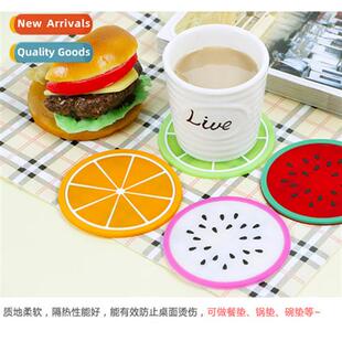 Fru shape coaster silice cup mat creative n-slip heat insula