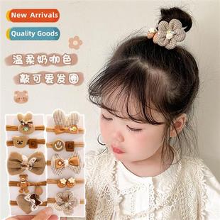 girls accessories rubber Milk ltle color band curry