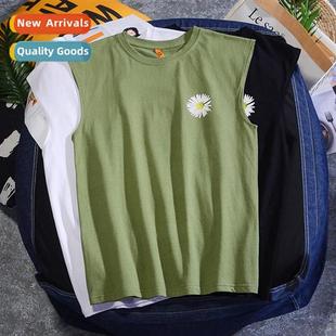 Sleeveless t-shirt boys 2023 summer casual couples wear spor