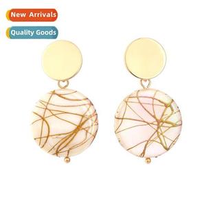 style round shell Fashi niche vacati earrings retr bohemian
