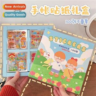 100 hbook stickers girl heart carto hbook stickers PET water