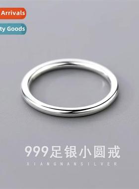 999 sterling silver ring female  niche vegetarian circle lig