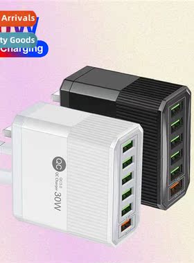 6USB QC3.0 cell phe charger Multi-port fast charger charging