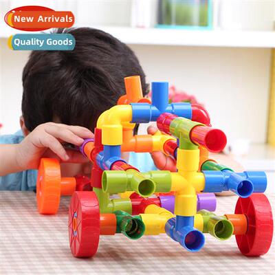 72 s puzzle plastic inserted assembled pipe blocks childrens