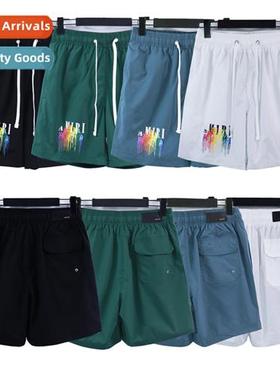 Spring  summer new Amiri fluid letters printed high set casu