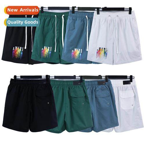 Spring  summer new Amiri fluid letters printed high set casu