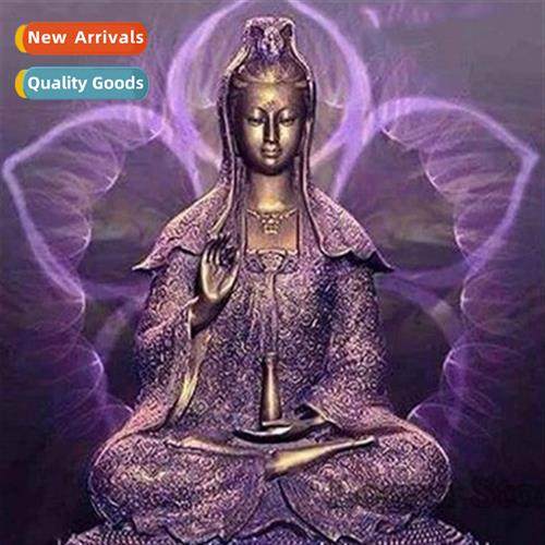 Diamd painting new DIY Lotus Goddess  Mercy full  round diam