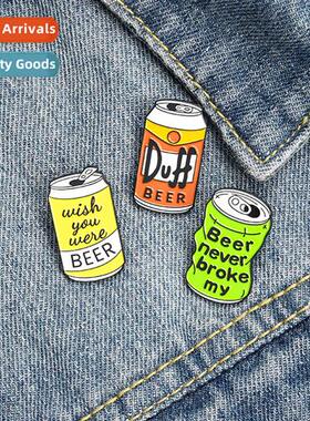 Carto Creative Can Brooch Duff Beer Can Beer Drink Brooch