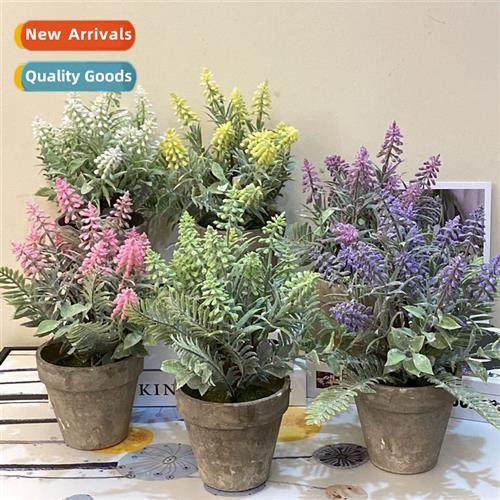 Pulp Simulati Lavender Plant Hair Rustic Style Decorative Po