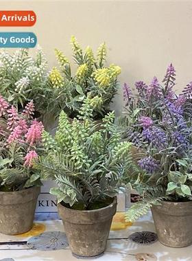 Pulp Simulati Lavender Plant Hair Rustic Style Decorative Po