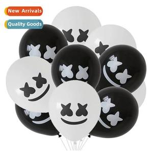 Whe Marshmallow Party Birthday Black Ballos New Latex