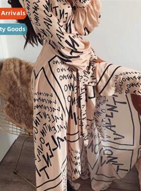 2025 Spring Summer Lg Dress Women Casual Loose Beach Dress L