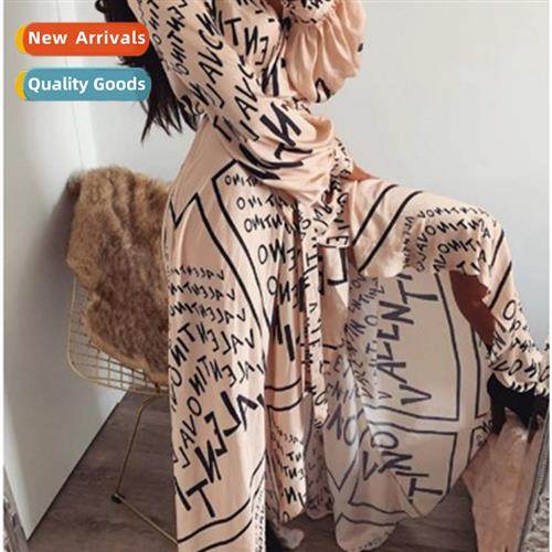 2025 Spring Summer Lg Dress Women Casual Loose Beach Dress L