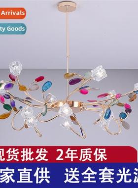 Post-modern minimalist colorful chelier ceiling dual-use yx