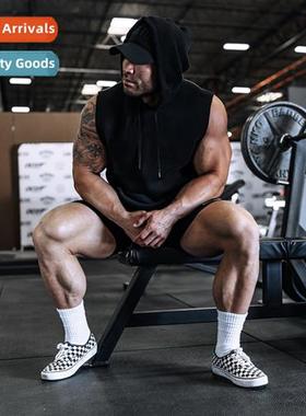 Muscle Blank Athletic Hooded Vest Men Brors Casual Fness Ves