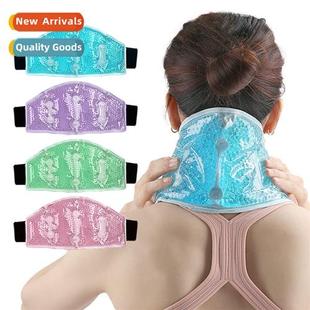 Ice Massa Roller Cold Plush Pack Bib Neck Ball Gel PVC