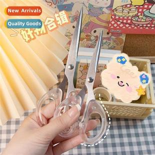 ins simple transparent hbook scissors fice portable hmade ta
