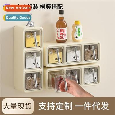 Wall-mounted spice box for home use combinati set  kchen hol