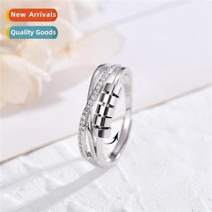 cross ring anxiety diamd female beads relief trans